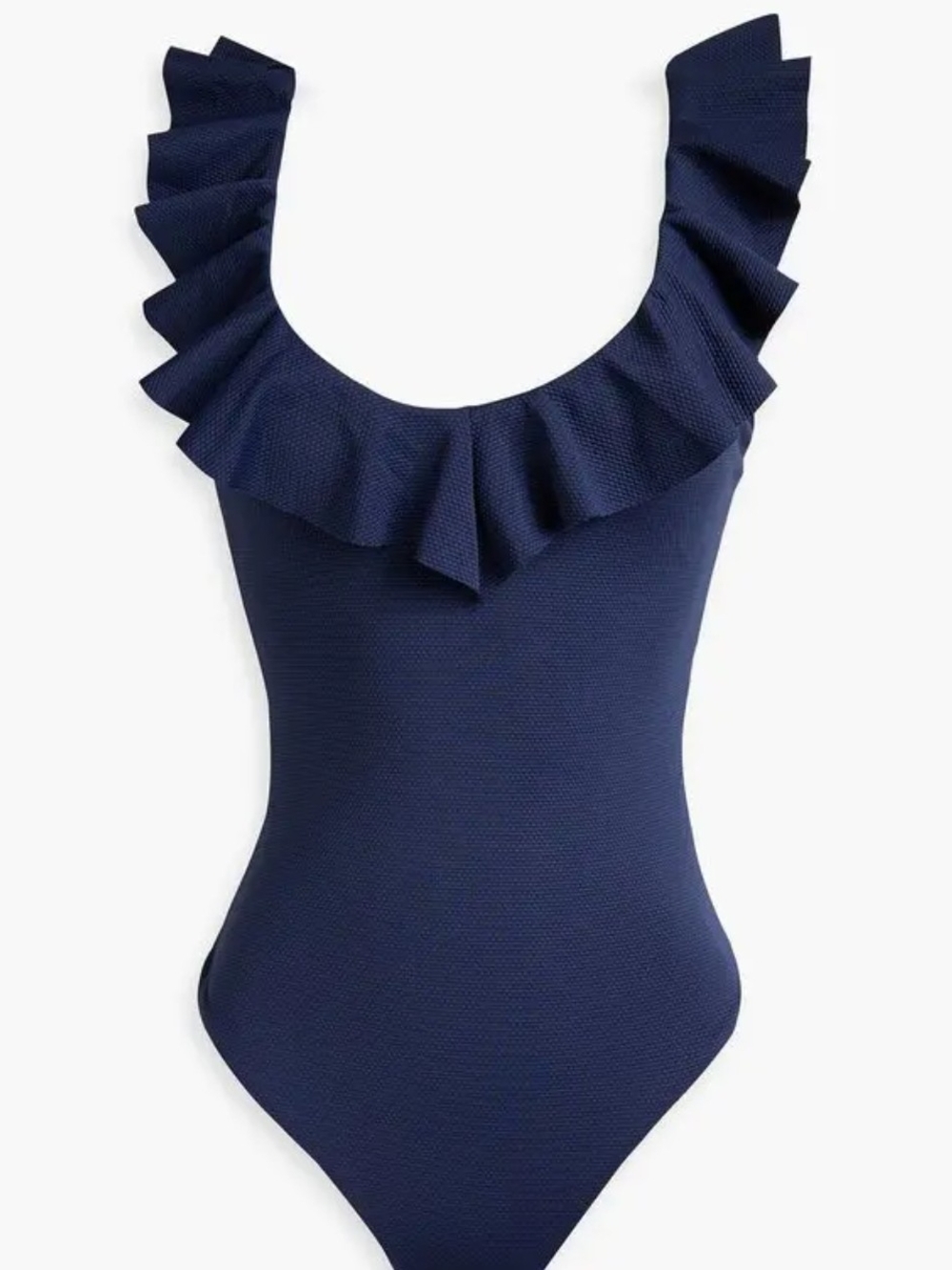 Wilfred Navy Ruffle-Trim Sleeveless Bodysuit